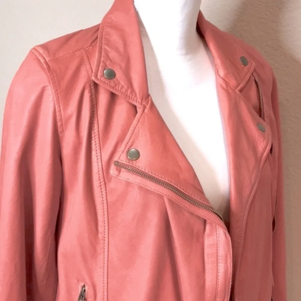 LUCKY BRAND Leather Moto Jacket - Picture 3 of 16